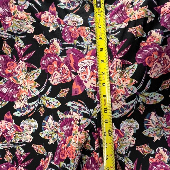 Soft Surroundings In Bloom Floral Pants Pull On Control Slim Panel Stretchy 1X - Picture 8 of 11